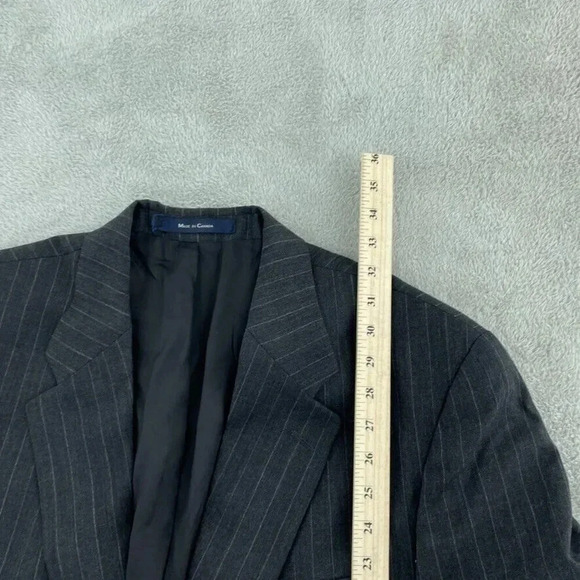 Polo University Club by Ralph Lauren Wool Blazaer mens 43R Charcoal 0566 - Picture 2 of 10